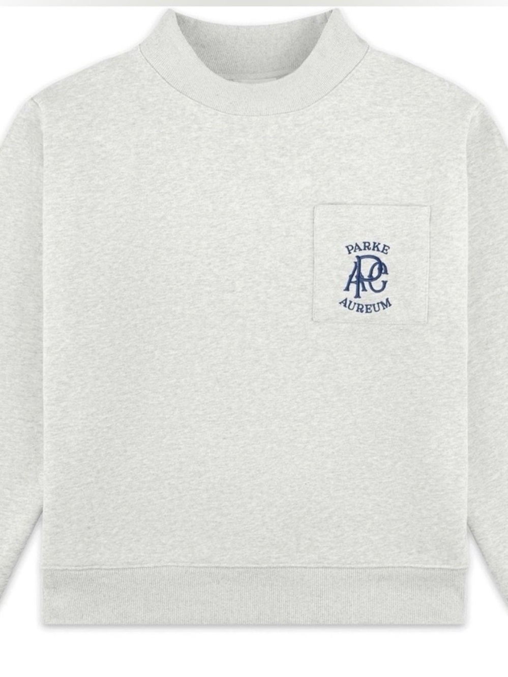 Parke Aureum Women's Light Gray Pocket Sweatshirt